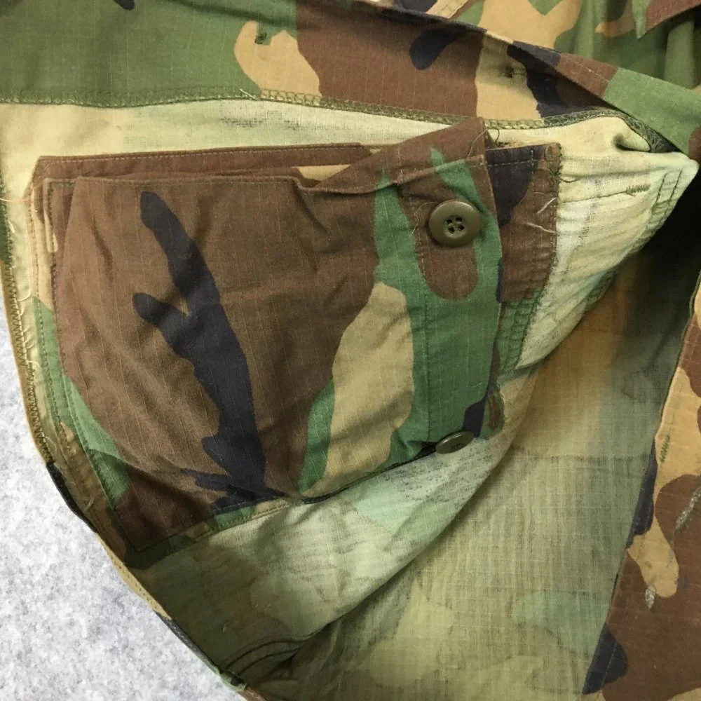 Hunting Vest L Vtg Mens Military Tactical Multipocket Green Camo ERDL Woodland
